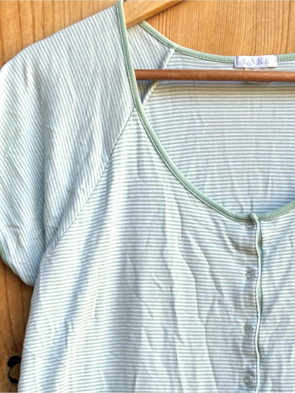 Lake Striped Nightgown Sz Medium - Picture 2 of 4